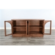 Pemberly Row Brown Contemporary Wood Double Arch Accent Cabinet