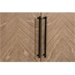 Pemberly Row Modern Accent Cabinet with Chevron Doors and Metal Base