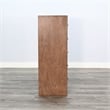 Pemberly Row Wood Natural Mid-Century Rustic Five-Drawer Chest