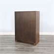 Pemberly Row Wood Natural Mid-Century Rustic Five-Drawer Chest