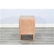 Pemberly Row Natural Wood Mid-Century Modern Cane Nightstand