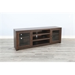 Pemberly Row 72-Inch Transitional TV Stand with Glass Cabinet Doors