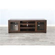 Pemberly Row 72-Inch Transitional TV Stand with Glass Cabinet Doors