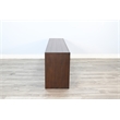 Pemberly Row 72-Inch Transitional TV Stand with Glass Cabinet Doors