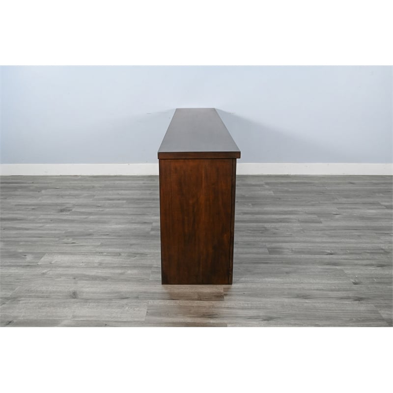 Pemberly Row 98-Inch Wide TV Stand with Glass Cabinet Doors and Open Shelving