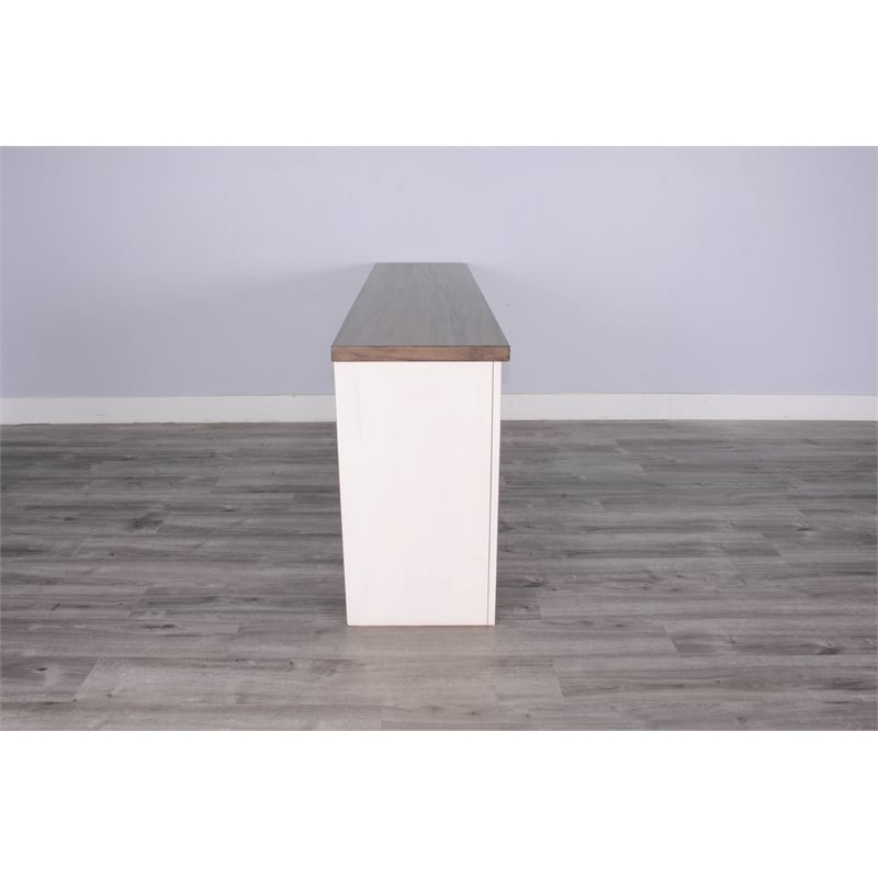 Pemberly Row Contemporary Wood Farmhouse 76-Inch Modern TV Stand