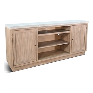 Pemberly Row Wood 78&quot Transitional TV Stand Media Console in Light Gray