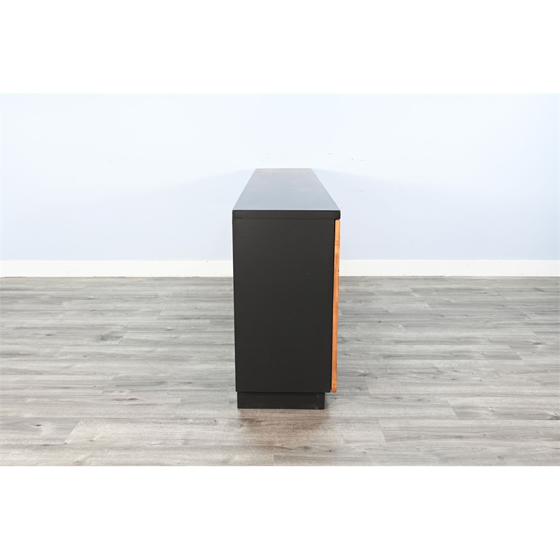 Pemberly Row Industrial Modern TV Stand with Reclaimed Wood Doors Media Cabinet