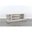 Pemberly Row Wood Contemporary Gray Open Shelf Media Console