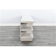 Pemberly Row Wood Contemporary Gray Open Shelf Media Console