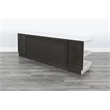 Pemberly Row Wood Contemporary Gray Open Shelf Media Console