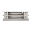 Pemberly Row Wood Contemporary Gray Open Shelf Media Console