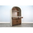 Pemberly Row Light Gray Contemporary Wood Arch Cabinet Coffee/Wine Bar