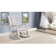 Pemberly Row Light Gray Wood Contemporary  Rocker Chair with Cushion