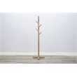 Pemberly Row Traditional Solid Wood Coat Rack with 8-Prong Hooks