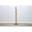 Pemberly Row Traditional Solid Wood Coat Rack with 8-Prong Hooks