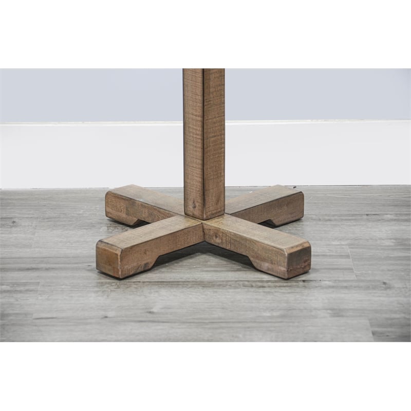 Pemberly Row Traditional Solid Wood Coat Rack with 8-Prong Hooks