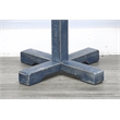 Pemberly Row Traditional Solid Wood Coat Rack with 8-Prong Hooks in Blue