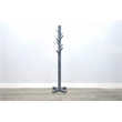 Pemberly Row Traditional Solid Wood Coat Rack with 8-Prong Hooks in Blue