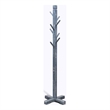 Pemberly Row Traditional Solid Wood Coat Rack with 8-Prong Hooks in Blue