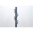 Pemberly Row Traditional Solid Wood Coat Rack with 8-Prong Hooks in Blue