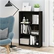 Pemberly Row Set of 2 Wood 3-Tier Adjustable Shelf Bookcases in Espresso