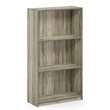 Pemberly Row Set of 2 Wood 3-Tier Bookcases Storage Shelves in Sonoma Oak