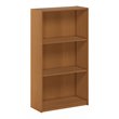 Pemberly Row Set of 2 Wood 3-Tier Bookcases Storage Shelves in Light Cherry