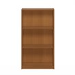 Pemberly Row Set of 2 Wood 3-Tier Bookcases Storage Shelves in Light Cherry