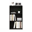 Pemberly Row Set of 2 Wood 3-Tier Bookcases Storage Shelves in Espresso