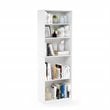 Pemberly Row Set of 2 Engineered Wood 5-Shelf Bookcases in White