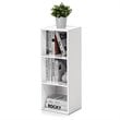Pemberly Row Set of 2 Engineered Wood 3-Tier Open Shelf Bookcases in White