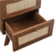Pemberly Row Set of 3 - Bedroom Dresser and 2 Nightstands in Walnut