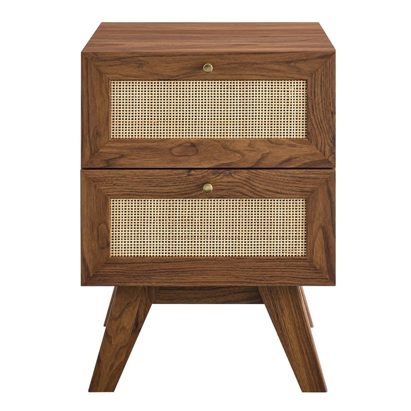 Pemberly Row Set of 3 - Bedroom Dresser and 2 Nightstands in Walnut