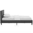 Pemberly Row Set of 2 Gray Twin Platform Bed and Nightstand in Walnut/White