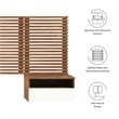 Pemberly Row Set of 2 Modern Wood Queen Headboard and Nightstands in Walnut