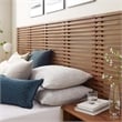 Pemberly Row Set of 2 Modern Wood Queen Headboard and Nightstands in Walnut