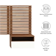 Pemberly Row Set of 2 Modern Wood Twin Headboard and Nightstands in Walnut