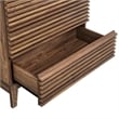 Pemberly Row Set of 2 Contemporary Nightstands in Walnut Finish