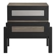Pemberly Row Set of 2 Modern MDF Wood and Rubberwood Nightstands in Oak