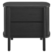 Pemberly Row Set of 2 Contemporary 2-Drawer Nightstands in Black