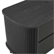 Pemberly Row Set of 2 Contemporary 2-Drawer Nightstands in Black