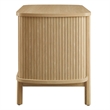 Pemberly Row Set of 2 Contemporary 2-Drawer Nightstands in Oak