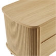 Pemberly Row Set of 2 Contemporary 2-Drawer Nightstands in Oak