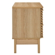 Pemberly Row Set of 2 Two-Drawer Particleboard Wood Nightstands in Oak