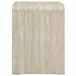 Pemberly Row Set of 2 Contemporary Nightstands in Travertine Finish