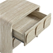 Pemberly Row Set of 2 Contemporary Nightstands in Travertine Finish