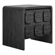 Pemberly Row Set of 2 Contemporary Nightstands in Black Finish