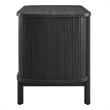 Pemberly Row Set of 2 Contemporary Open Nightstands in Black Finish