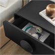 Pemberly Row Set of 2 Contemporary Nightstands in Black Finish